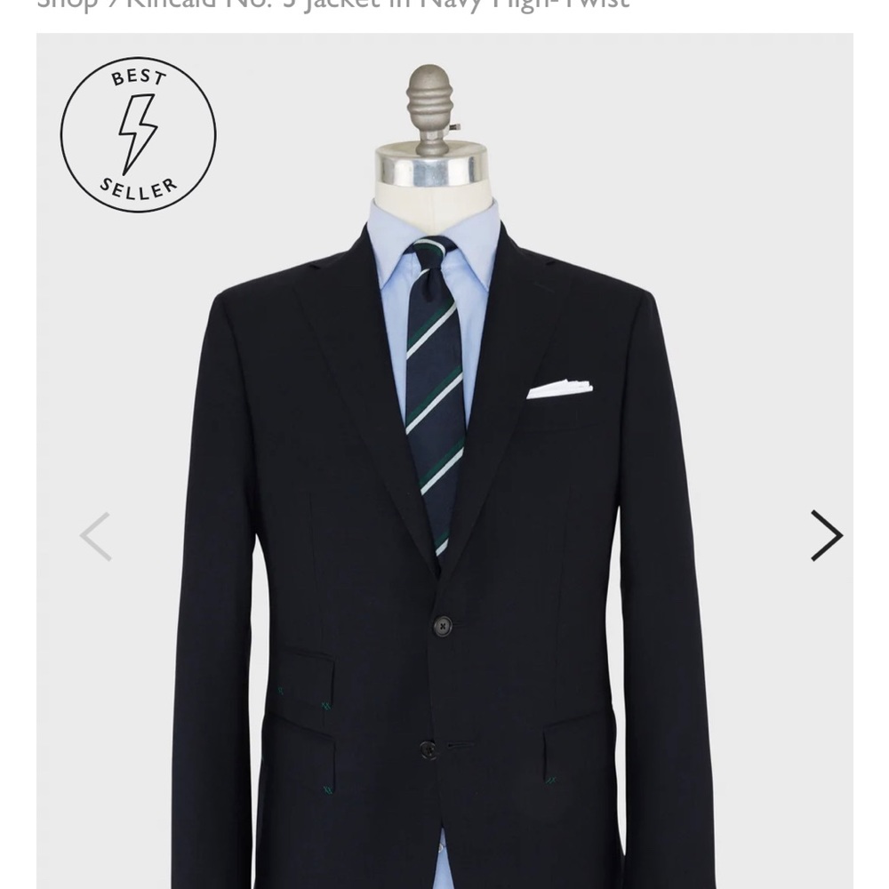 Sid Mashburn Kincaid No.3 Navy High Twist 40R